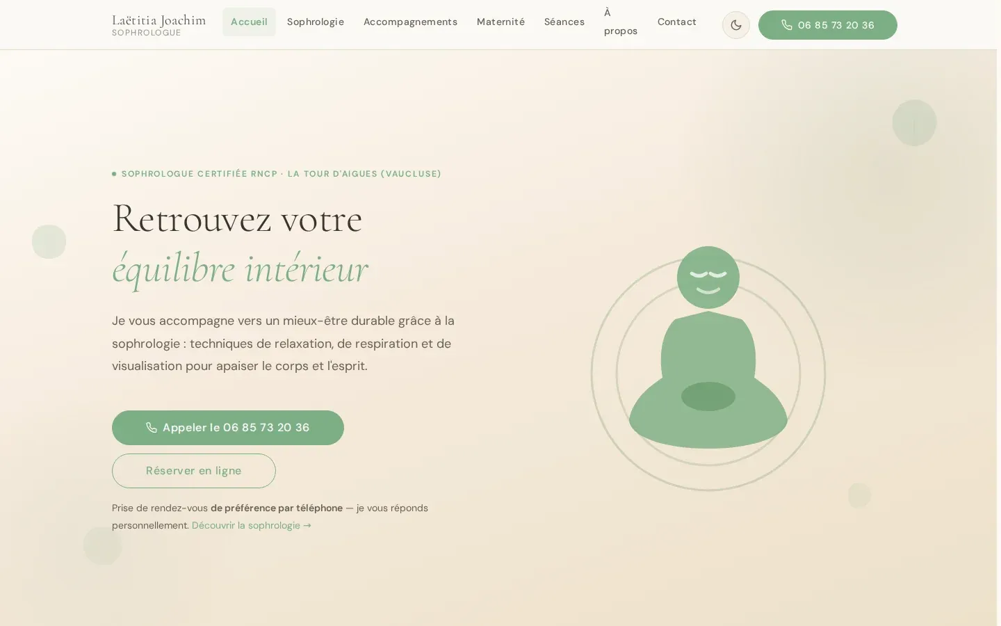 Aperçu du site Laëtitia Joachim