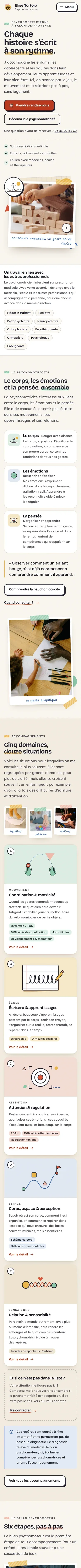 Le site d’Elise Tortora sur téléphone